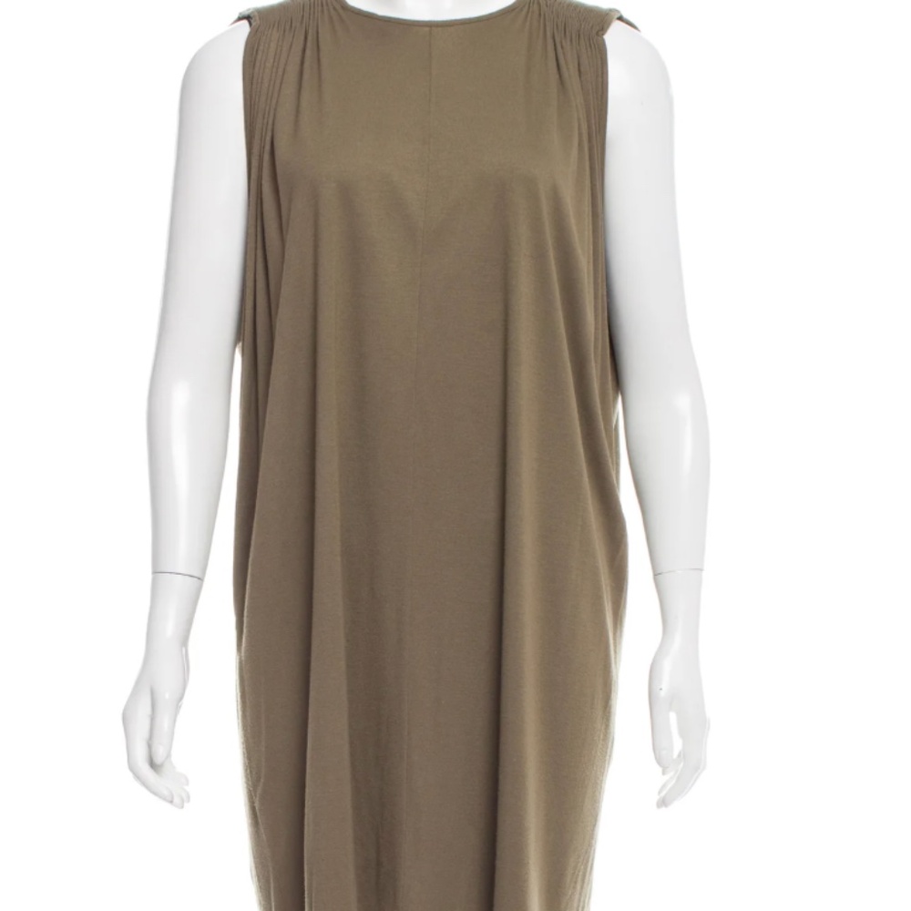 Stella McCartney Draped Olive Green Sleeveless Dress Mini, size Small It 40